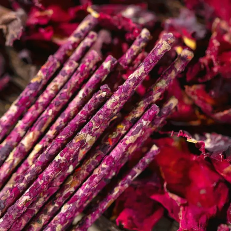 阿根廷线香纯手工天然花瓣香手搓玫瑰茉莉桂花棒香秘鲁圣木留香