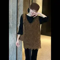 TANMEI 时尚套装套装女装打底休闲复古时尚减龄吊带宽松网红