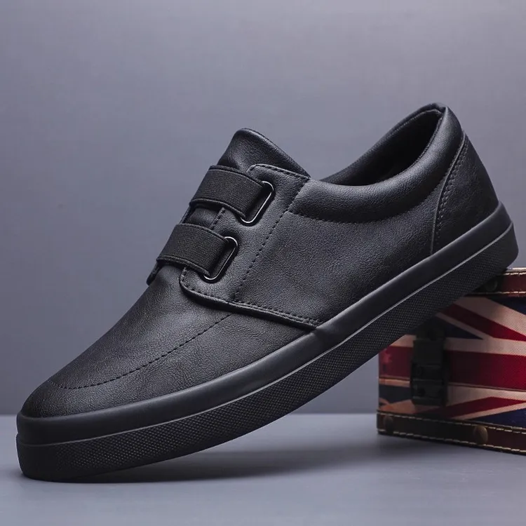 2025秋冬季新款男鞋一脚蹬懒人鞋时尚百搭休闲皮鞋软底软面低帮鞋