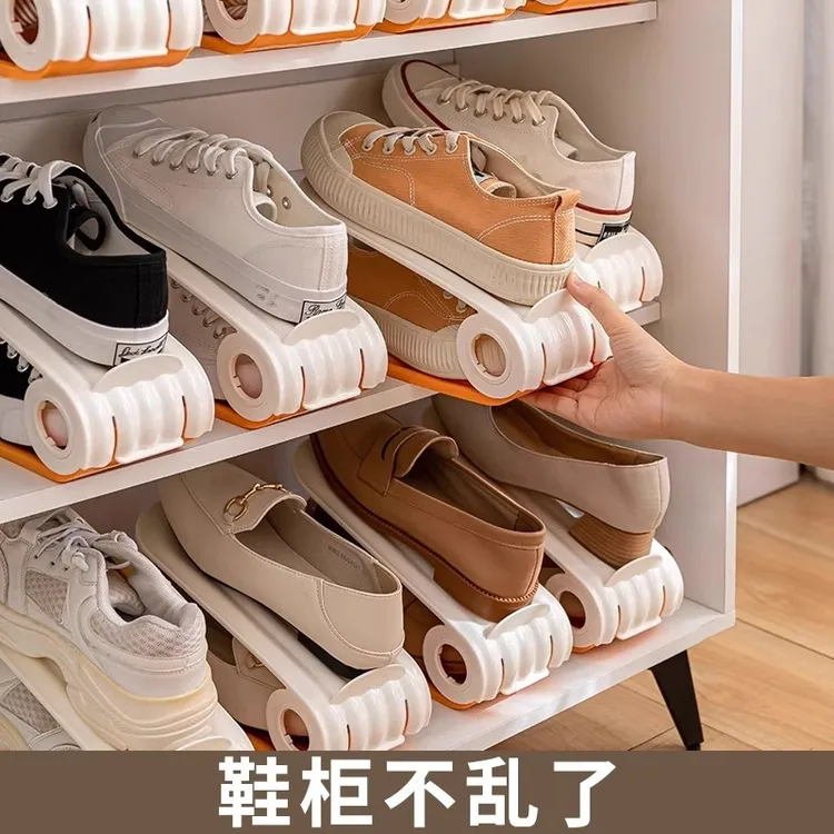 可调节鞋架折叠双层鞋托架省空间鞋子收纳神器鞋柜分层收纳鞋架