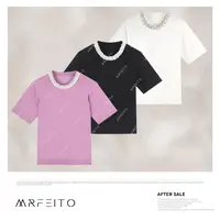 【珍珠涟漪】领口手工重工钉珠精致款针织衫H716M01D31087