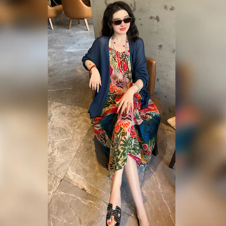 【Linda姐高端线】夏季新款高贵气质法式吊带裙连衣裙AS5LDD1069