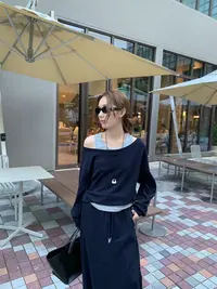 6653秋季新款时尚套装女气质休闲假两件卫衣半身裙子两件套