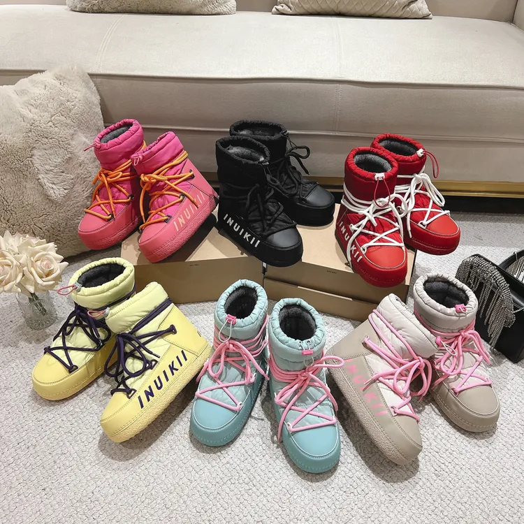 2025新款雪地靴高级防滑月亮靴保暖可爱小众丑萌靴
