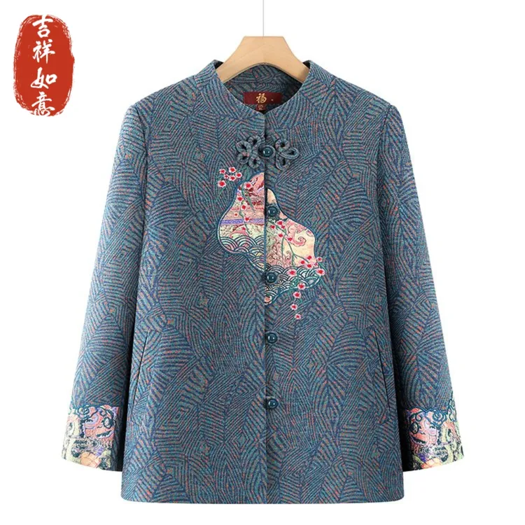 奶奶装2025年秋装新款中式唐装外套老年人老太太上衣服妈妈春秋装