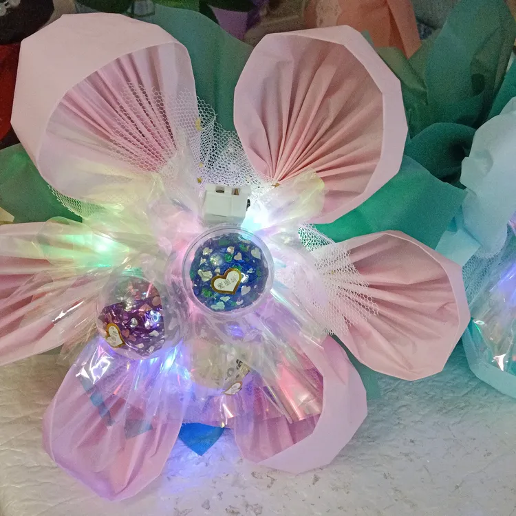 荷花巧克力仙女棒创意手工花束成品节日生日礼物仪式感满满礼品