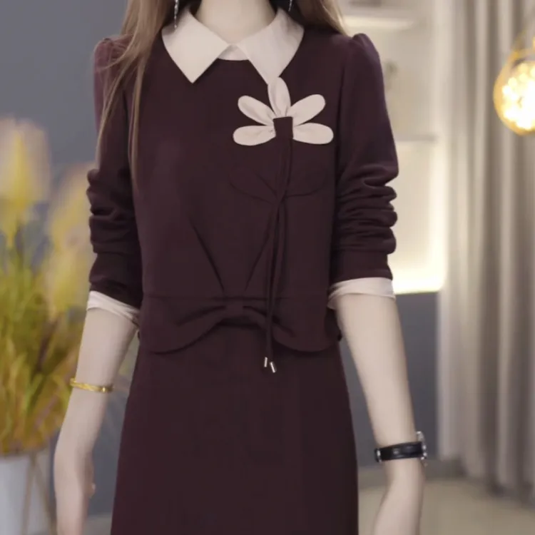 高级暮雅软精纺洋气时尚套装2025秋季女装新款上衣裙子修身俩件套