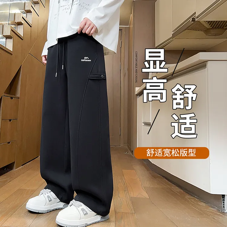 秋装休闲裤男士2025新款运动卫裤青少年学生条纹长裤帅气大童潮流