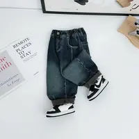 【9月22日新款】男童牛仔裤加绒裤子儿童2025新款秋冬装 CXF3761