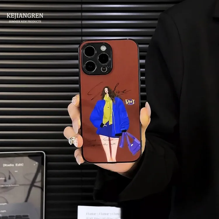 高级时尚女孩适用于苹果17PRO手机壳iPhone16苹果15创意