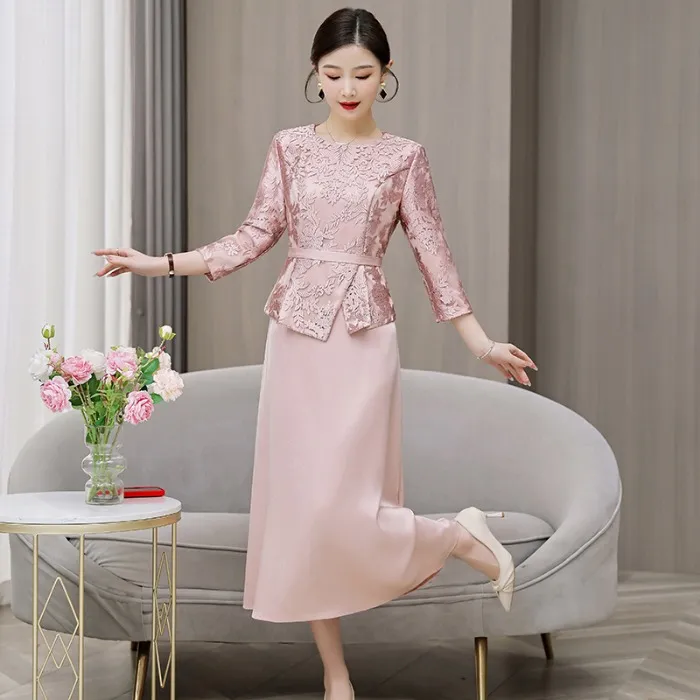 喜妈妈婚宴礼服2025新款年轻气质婆婆婚礼服丈母娘高端轻奢高级感