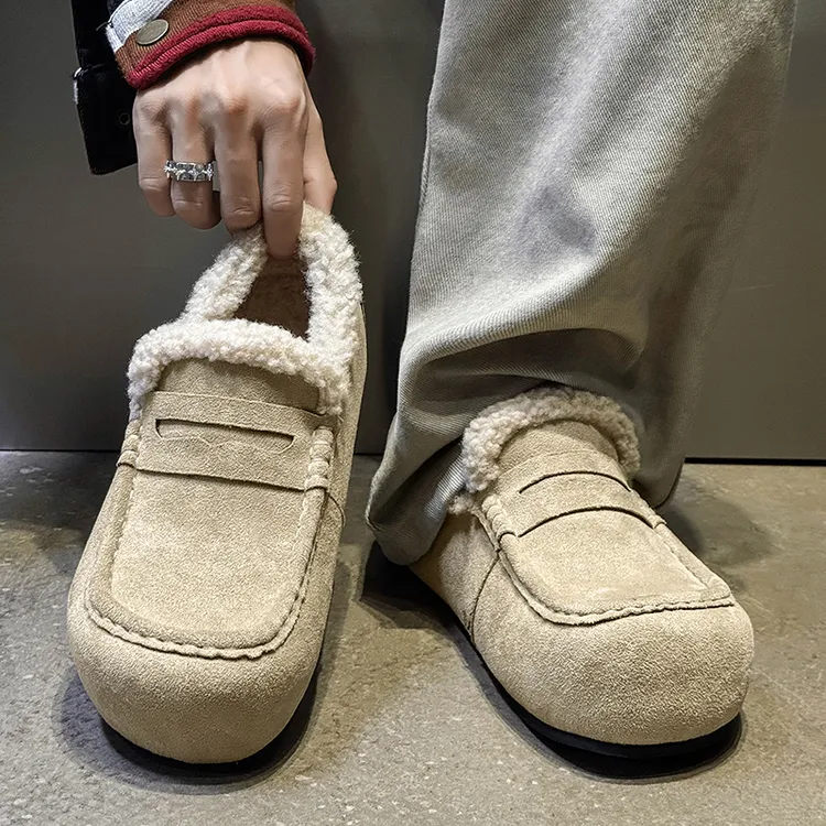 懒人包头拖鞋小土豆套脚穆勒鞋冬季加绒棉鞋勃肯鞋男女低帮雪地靴