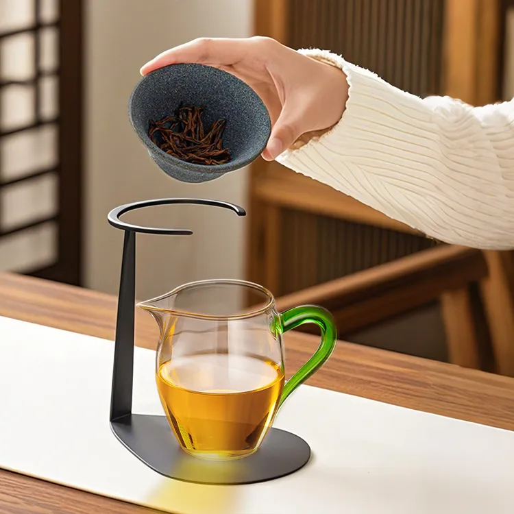 矿石无孔茶漏一体公道杯咖啡过滤器漏斗茶具配件陶瓷茶滤泡茶专用