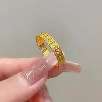 合金戒指 钱多多闭口戒指