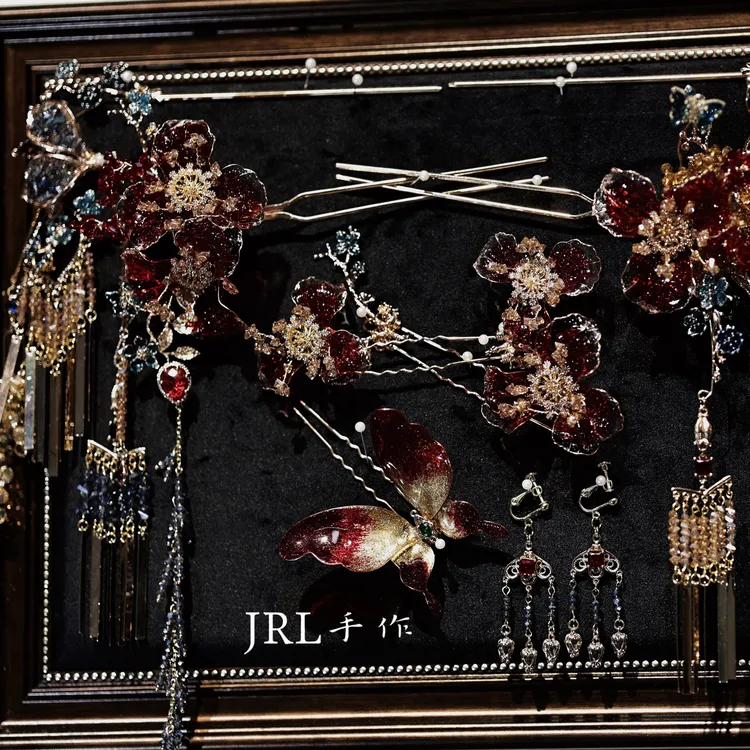 大气婚饰古风结婚凤冠霞简单新娘简约新娘头饰金色