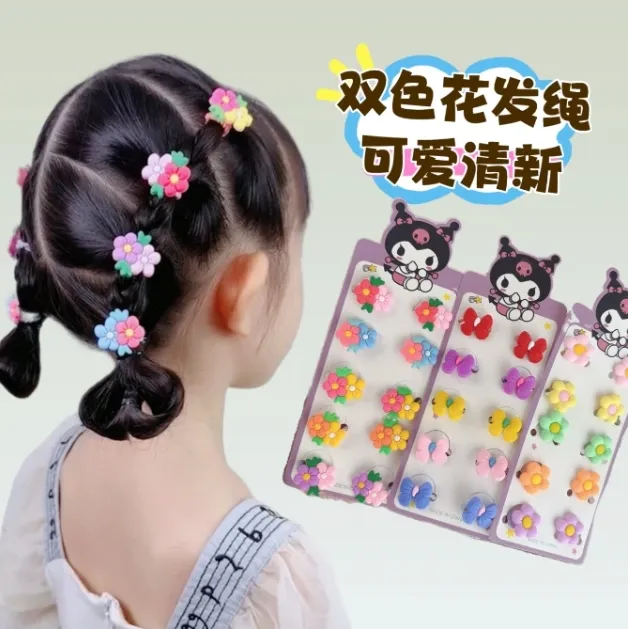 【梦蜜】新款小花蝴蝶结发绳不伤发发圈头花发圈发绳