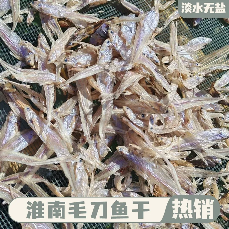 瓦埠湖特产毛鱼干淡水无盐农家晾晒 毛刀鱼干 新鲜小鱼干货