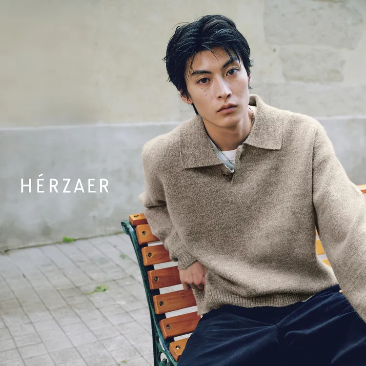 Restick澳洲美丽诺长绒羊毛翻领毛衣POLO领针织衫男女同款可机洗