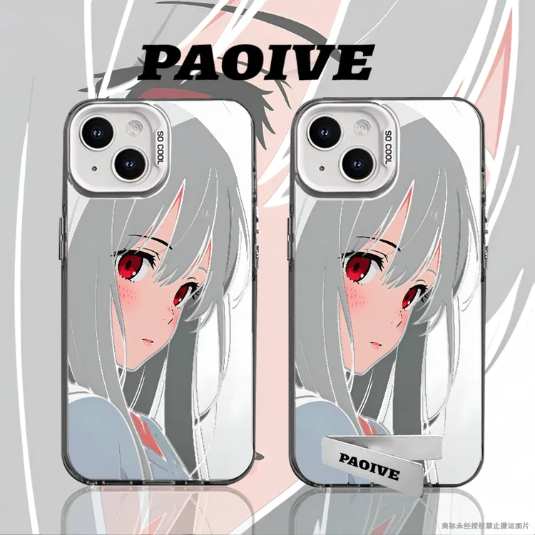 蔚蓝档案创意适用苹果华为vivoiPhone小米三星防摔彩银手机壳