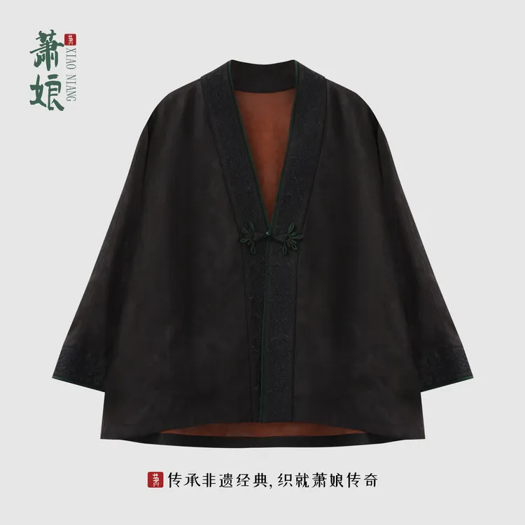 萧娘【清风阙】四经绞罗香云纱新中式外套桑蚕丝绣花长袖女外套2680