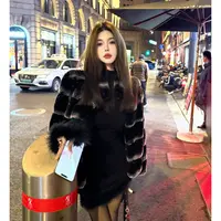 GUIDI GUDI【许愿流星池】高级贵妇女人味毛毛外套