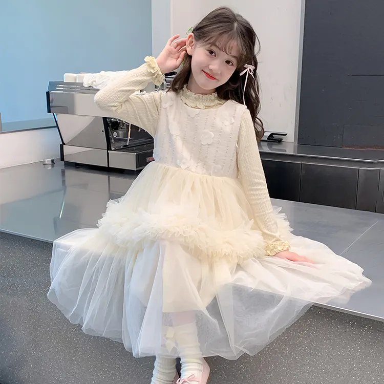 女童连衣裙春秋款2025新款洋气儿童秋装公主裙中大童秋季礼服裙子