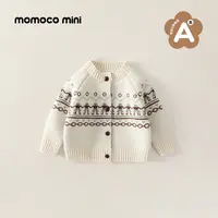 MOMOCOmini秋季婴童卡通毛衣男女宝绣花新款开衫87910230018