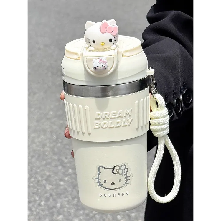 高颜值女生可爱保温杯2025新款咖啡杯学生吸管杯子保冷随手水杯子