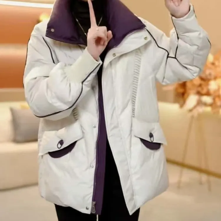 2025女短款冬新款时尚棉服洋气宽松休闲棉袄保暖加厚减龄棉衣外套