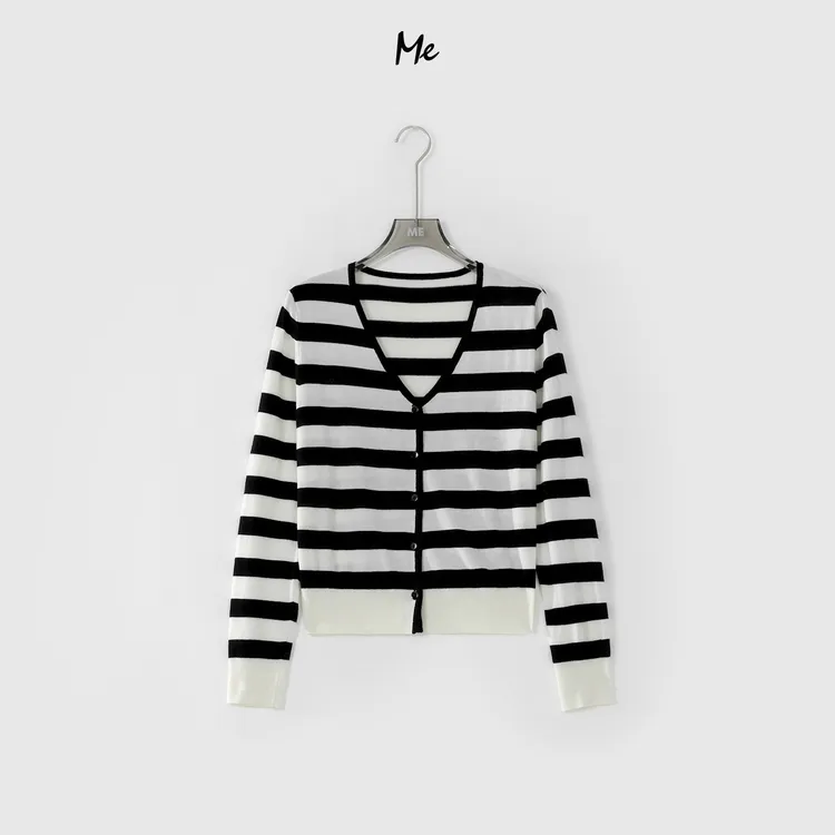 ME【随性条纹衫】设计师新款时尚百搭通勤宽松毛衣MEQA0394