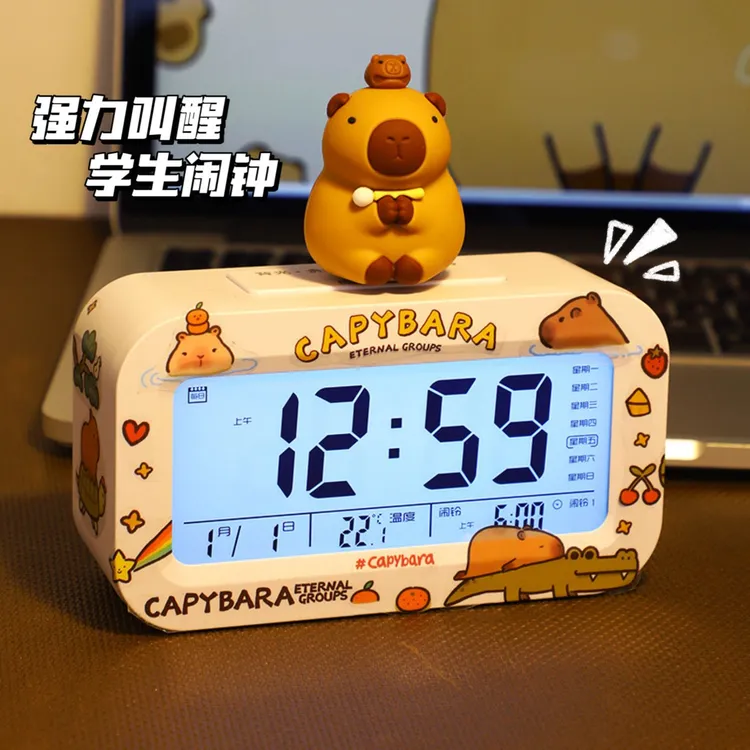 电子闹钟学生专用起床神器2026新款桌面智能台式摆件时钟儿童闹钟商品图