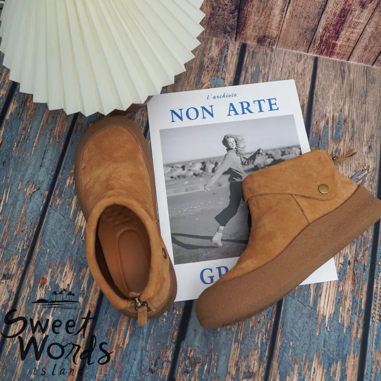 秋冬翻毛皮高帮勃肯鞋女棉鞋雪地靴大码女鞋英伦风老钱风必备女鞋