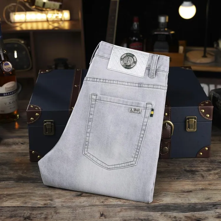 夏季薄款牛仔裤男士水洗修身休闲百搭轻奢高品质裤子潮流弹力韩版