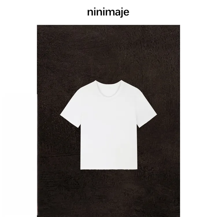 NanBeiBei 极简设计款100棉基础百搭虫咬棉T 6634