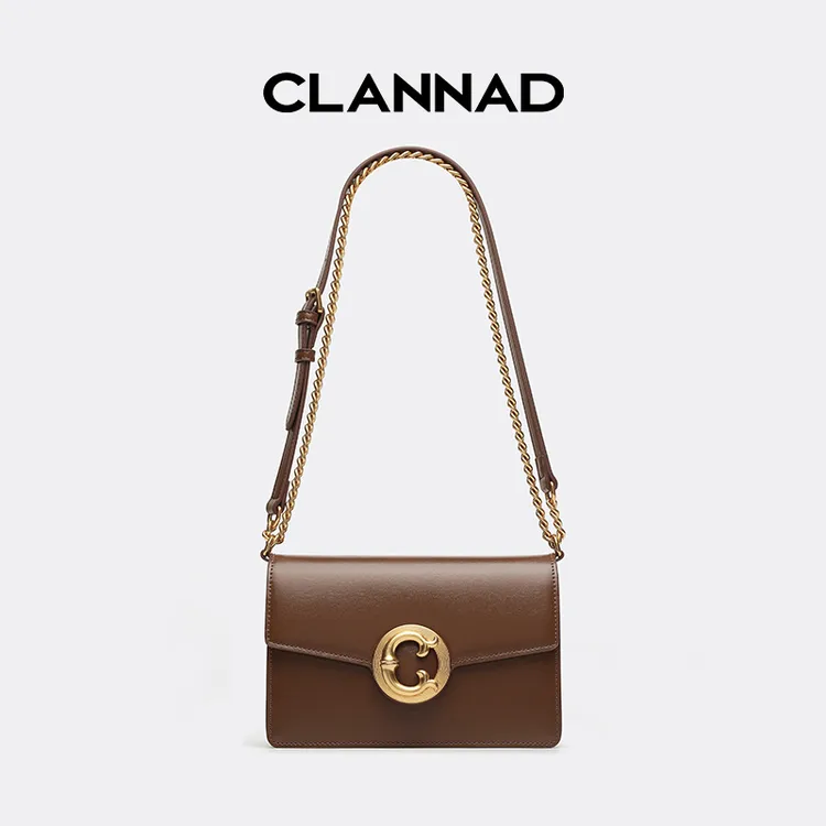 CLANNAD/克兰纳蒂 设计师小众小方包真皮时尚纯色单肩斜挎包