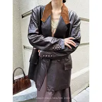 鹭青一【瑾年 9.22 20:00 新品】进口绵羊皮皮衣外套女L25P1114L