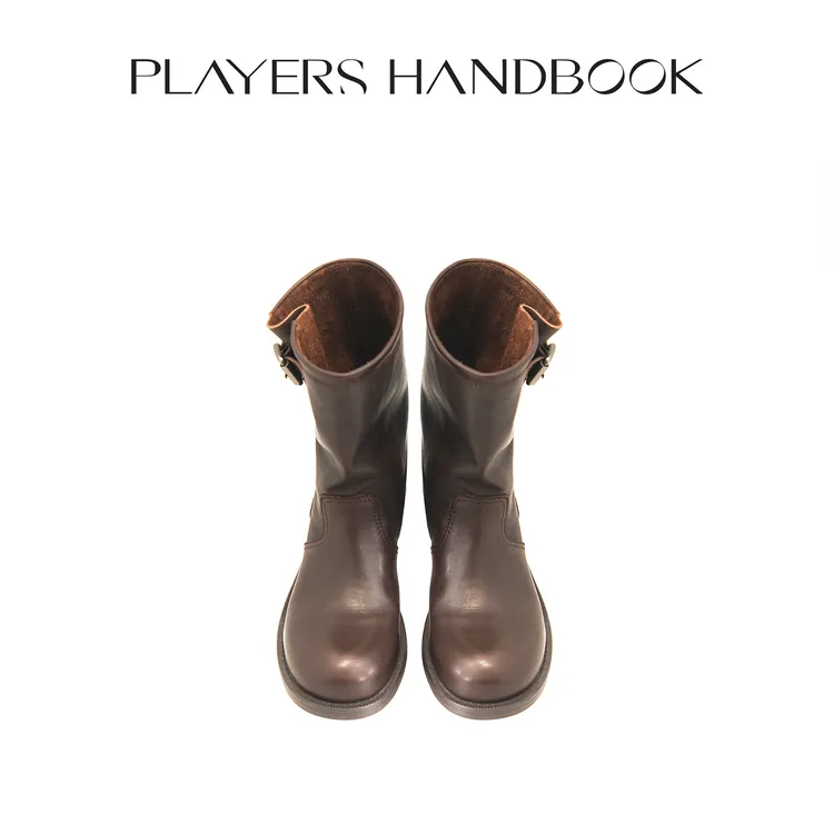 Players Handbook 谬系女孩街头时尚潮流百搭工装牛皮短靴 PH6156