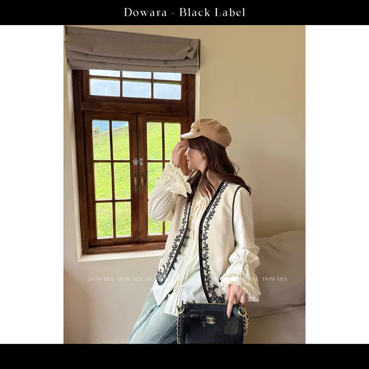 现货8965D大婉酱黑标【高密绸马甲】刺绣马甲早秋百搭叠穿无袖上衣