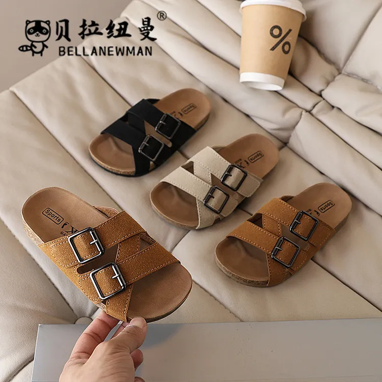 Choice勃肯男童软木凉拖鞋2025夏季31611岁潮款男童拖鞋