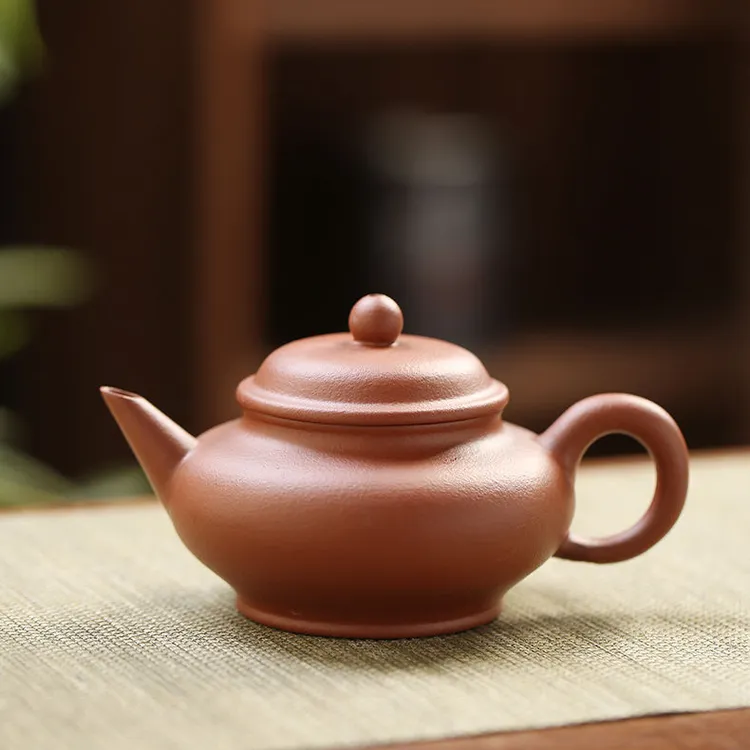 【喜悦专属】宜兴泡茶壶原矿紫砂壶水平壶半手工内推孔朱泥130c家用