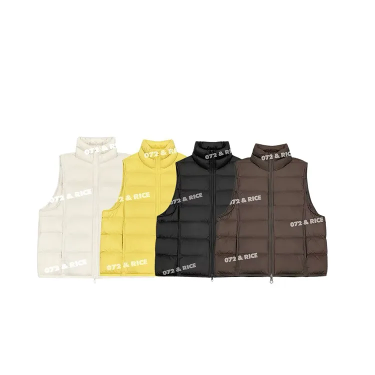 072 & RICE【缤纷马甲】秋冬休闲高领拉链羽绒马甲 A-32AYS02