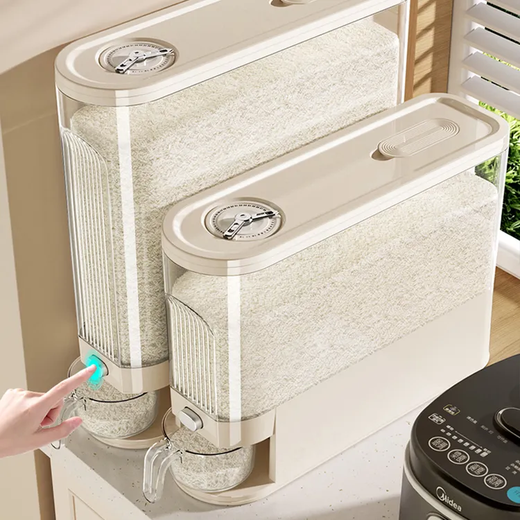 米桶家用新款夹缝密封防虫防潮米缸储粮厨房食品级装大米储存容器