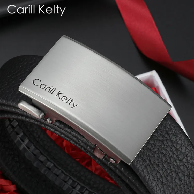 Carill Kelty2025新款真皮男士皮带内穿式自动扣商务休闲内扣腰带