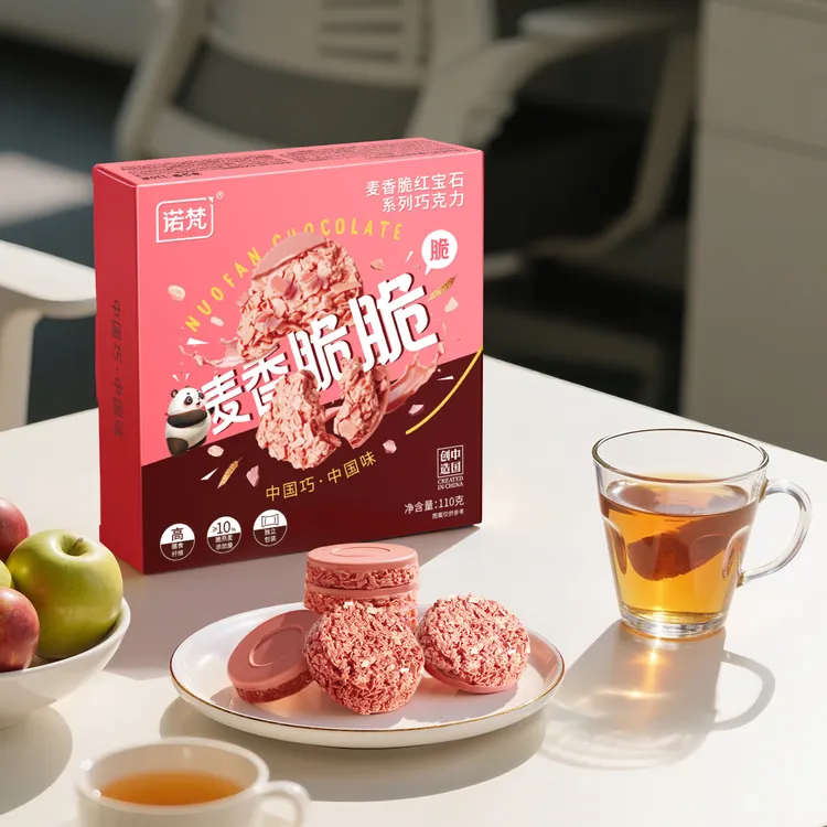 诺梵麦香脆巧克力饼干麦香脆米零食网红小零食酥脆休闲办公零食品