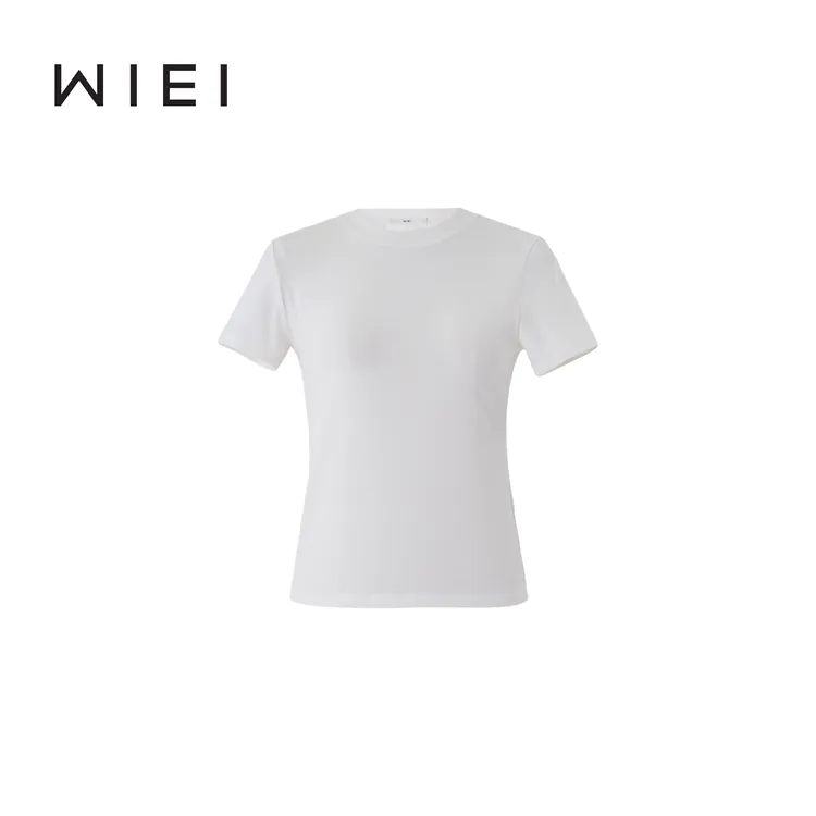 《 WI EI 》素色T*经典升级高密棉微弹显瘦微修身瘦瘦T W25300057