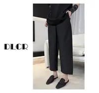 DLCR【大琳】2025秋季新款九分裤松紧腰高级感显瘦百搭透气休闲裤