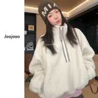 Jaajaaa暮光之城 高级感仿羊羔毛半开拉链门襟立领长袖外套/XFHH