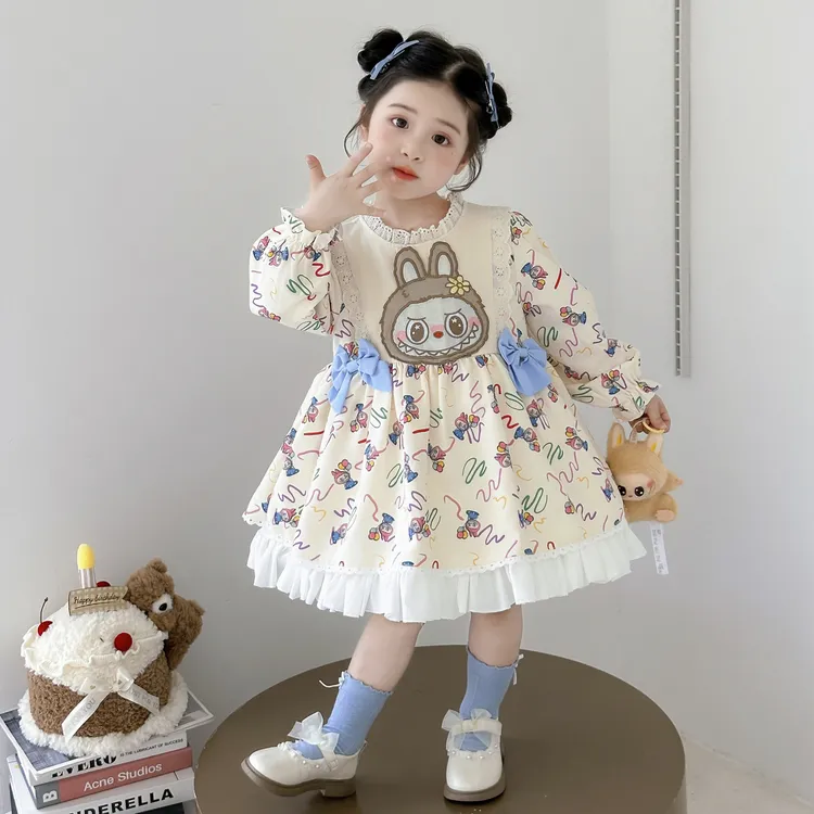 女童洛丽塔公主裙新款儿童洋气时髦生日礼服裙蛋糕裙拉布布连衣裙