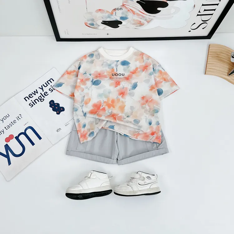 儿童短袖T恤夏季男童衣服夏装2025新款休闲潮HZ25308