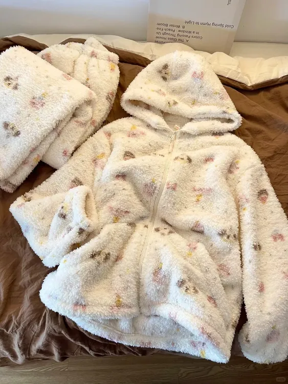 【DMXJ大梦想家】韩版甜美珊瑚绒睡衣女秋冬新款保暖加厚家居服套装